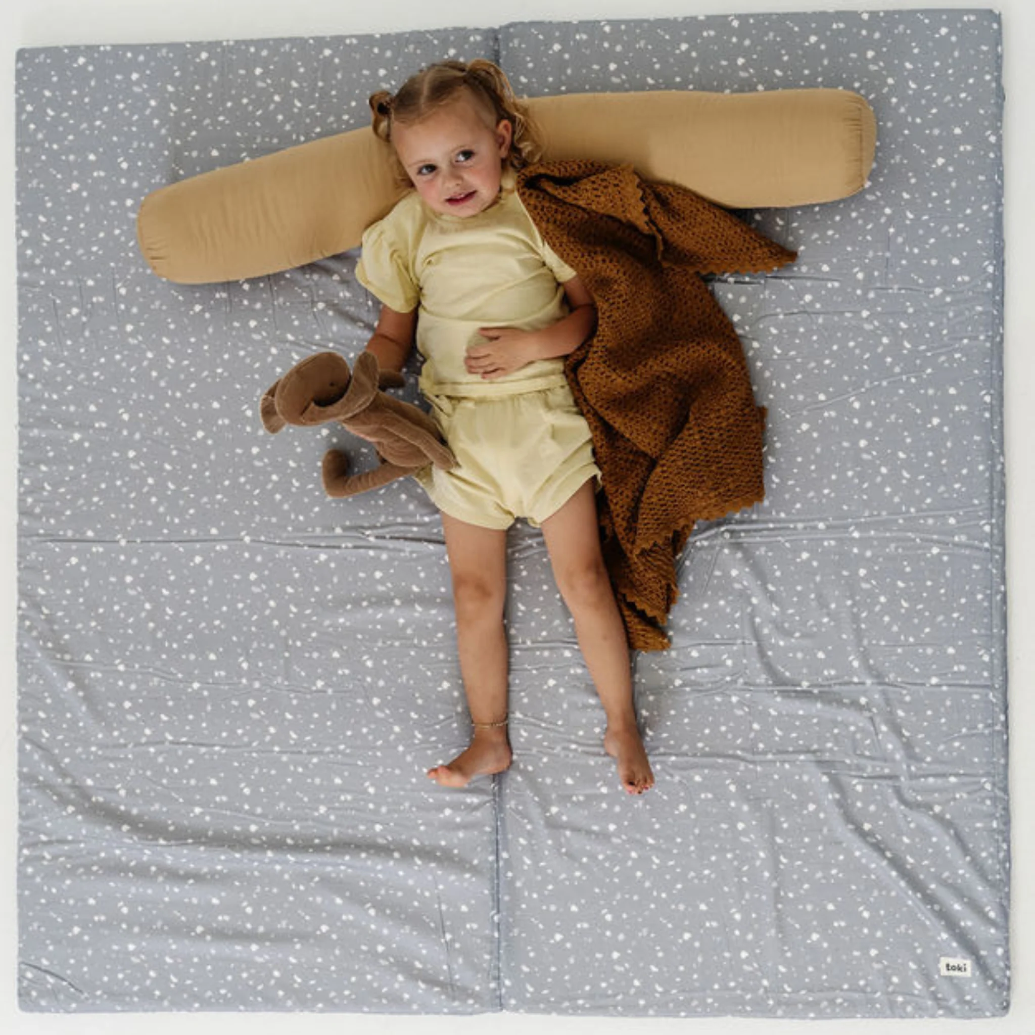 Toki Kids Terrazzo Slate Organic Cotton Mat - Image 8