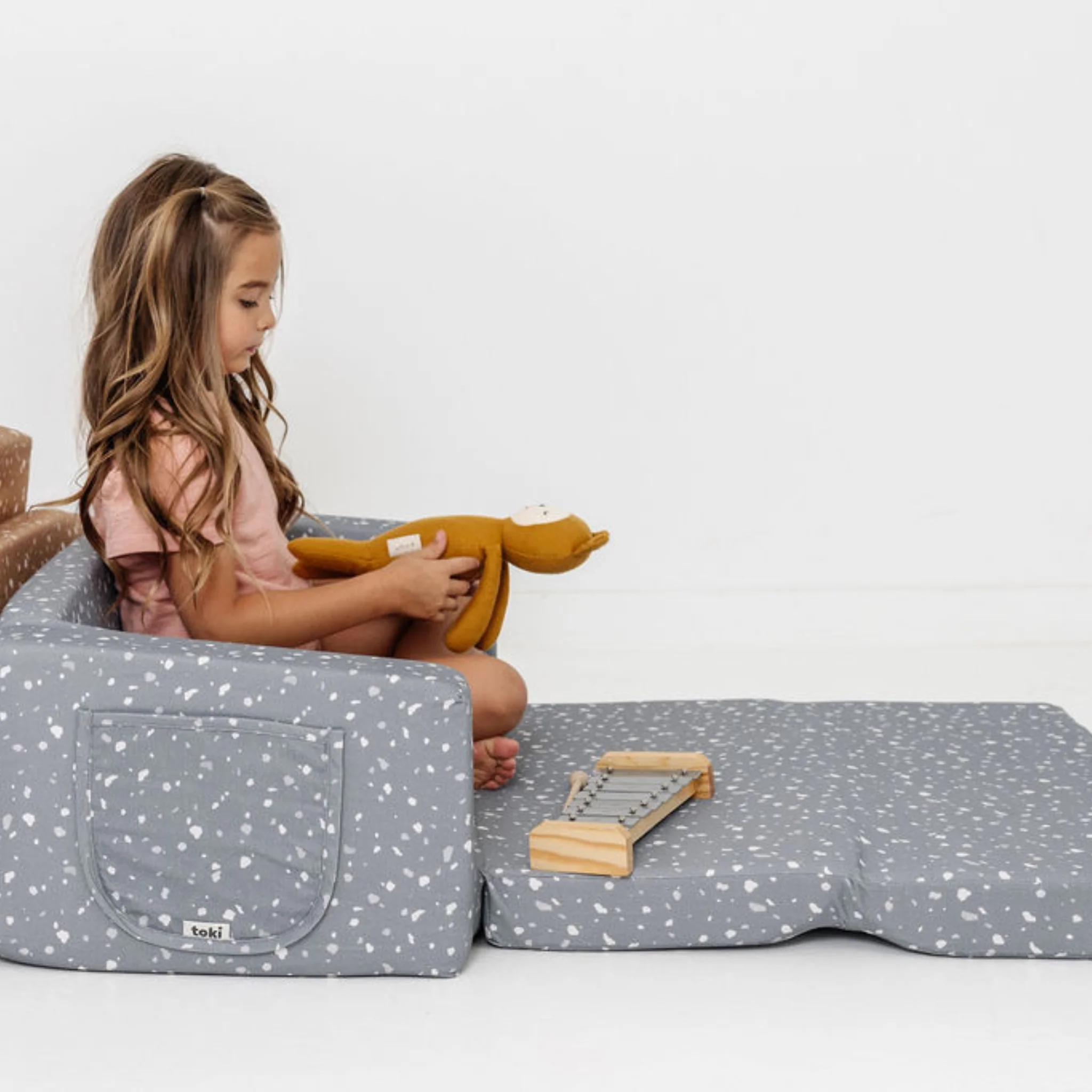 Toki Kids Terrazzo Slate Play Couch - Image 4