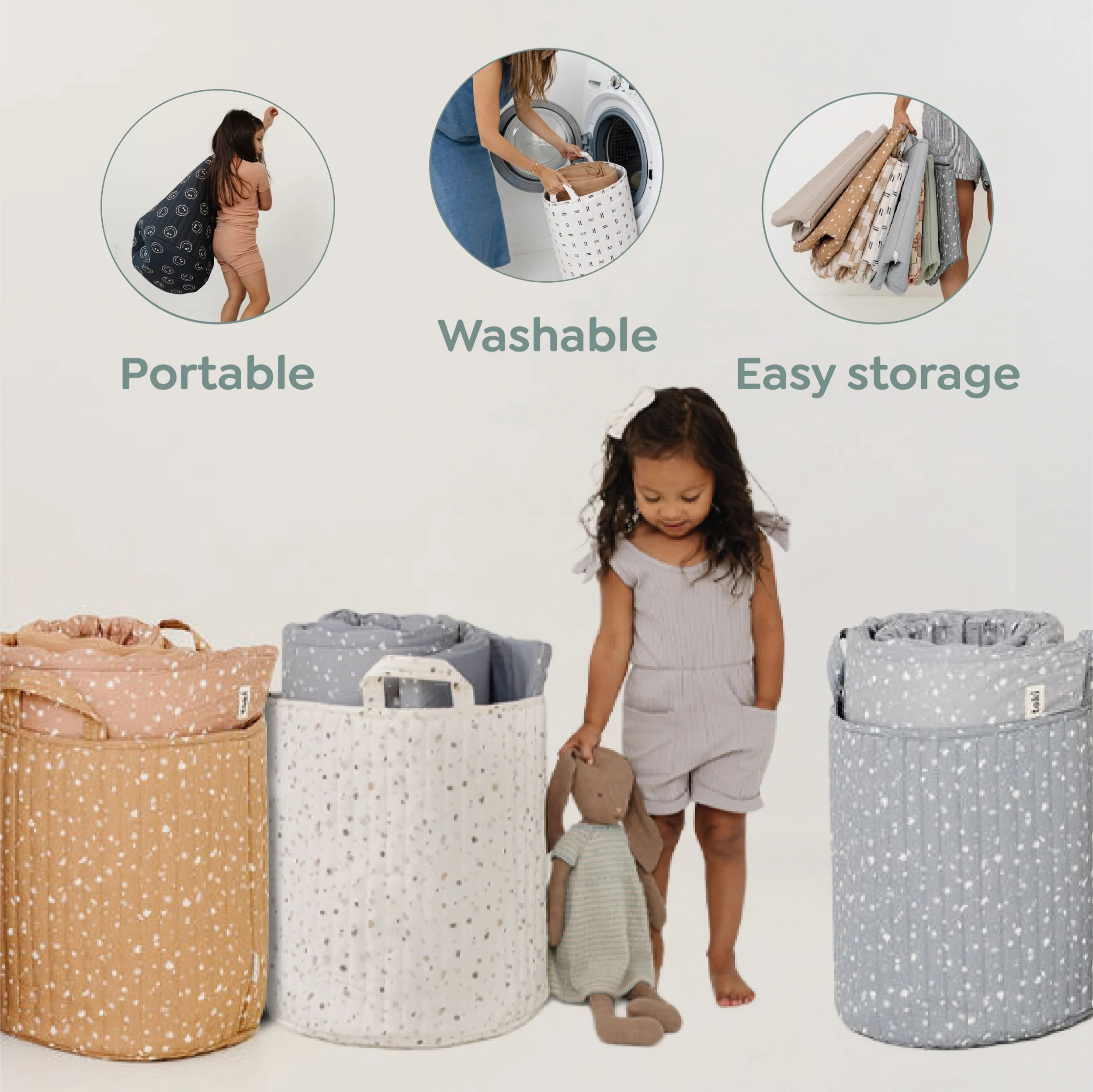 Toki Kids Terrazzo Slate Storage Basket - Image 4