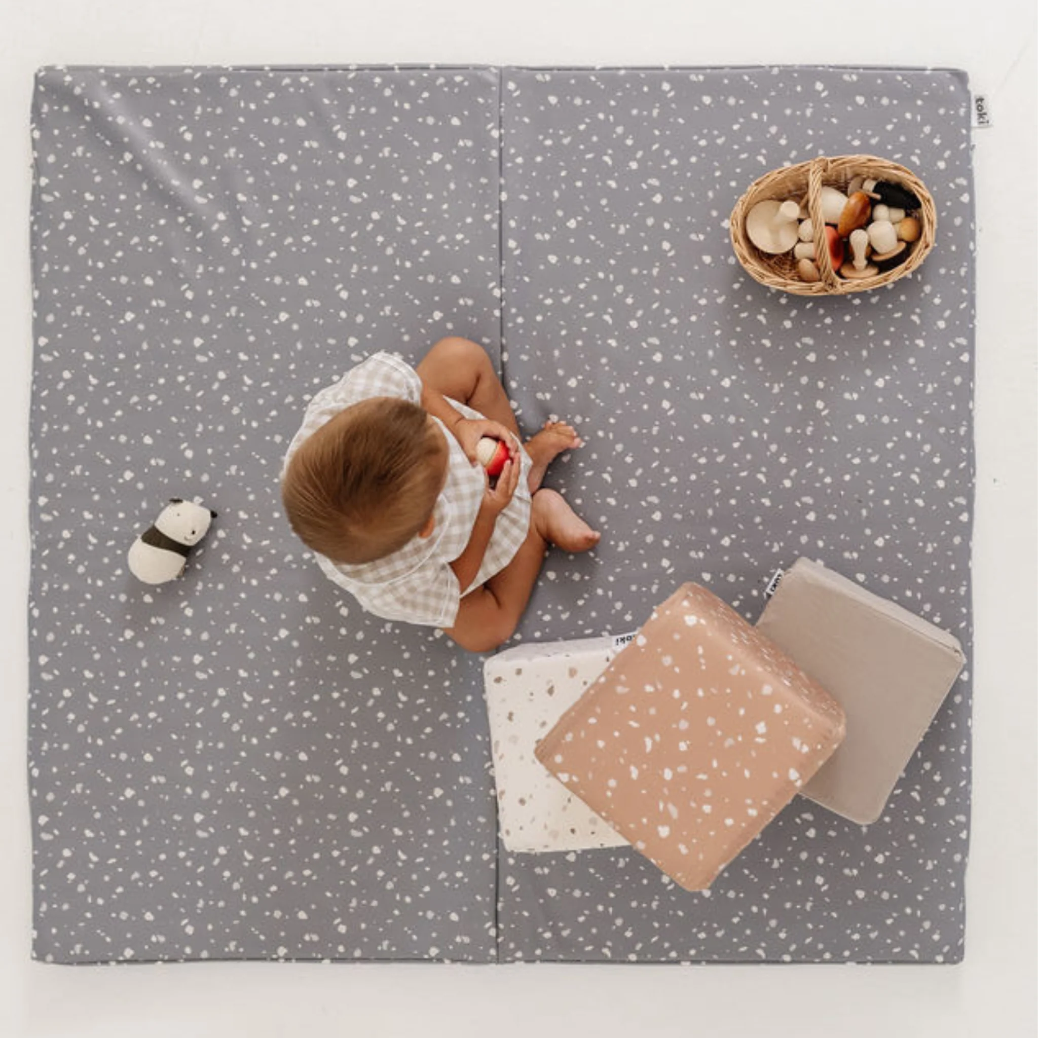 Toki Kids Terrazzo Slate Vegan Leather Mat - Image 2