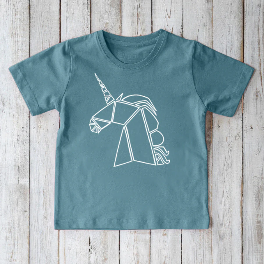 Uni-T Geometric Unicorn T-Shirt for Kids - Image 3