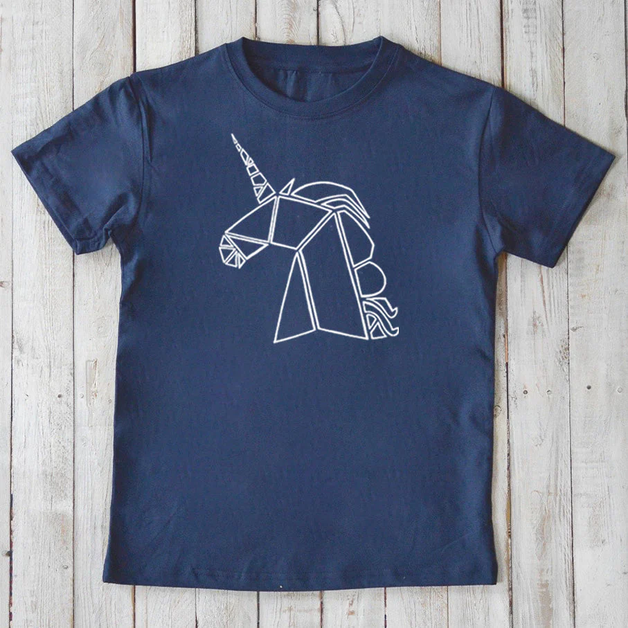 Uni-T Geometric Unicorn T-Shirt for Kids - Image 7