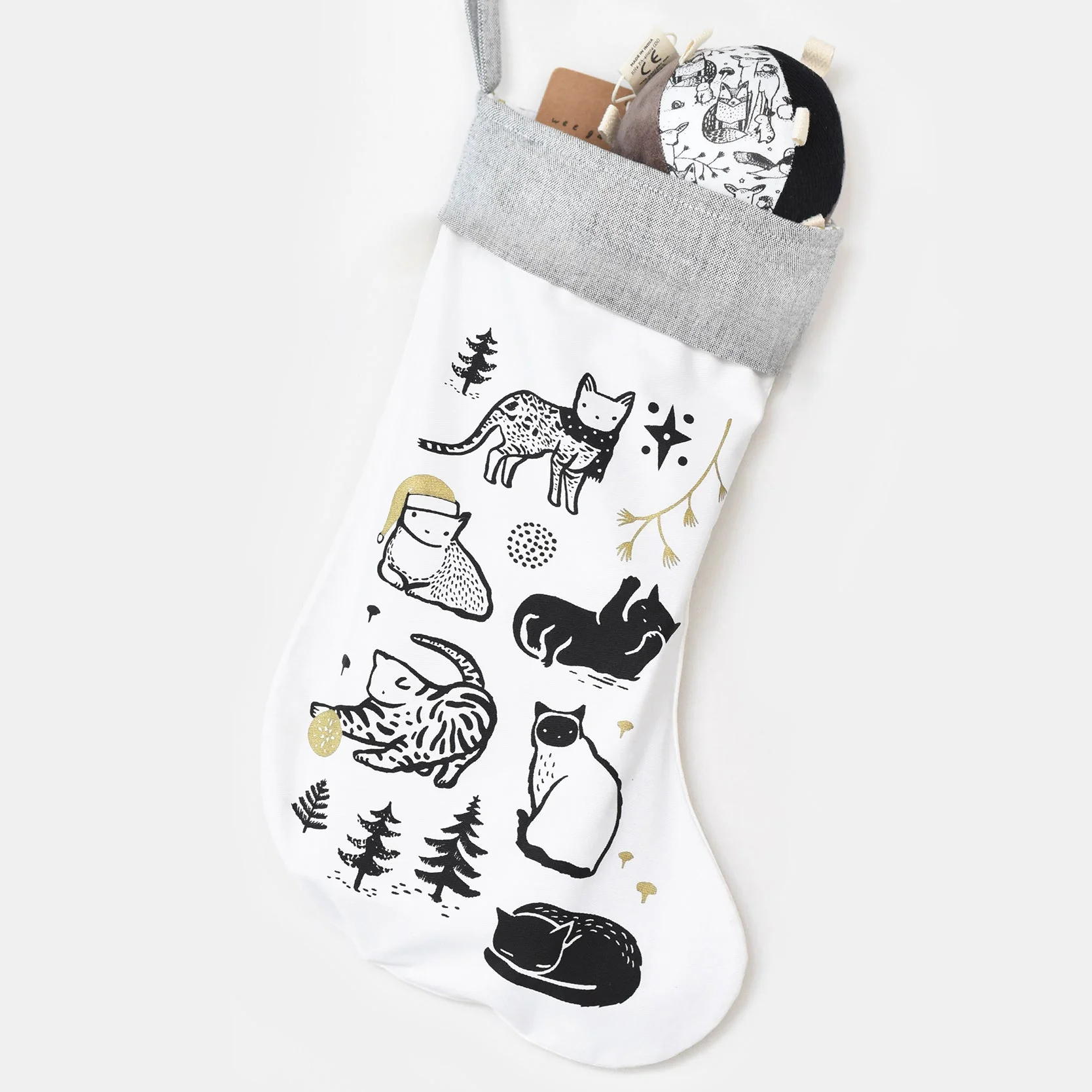 Wee Gallery Festive Cats Stocking - Image 3