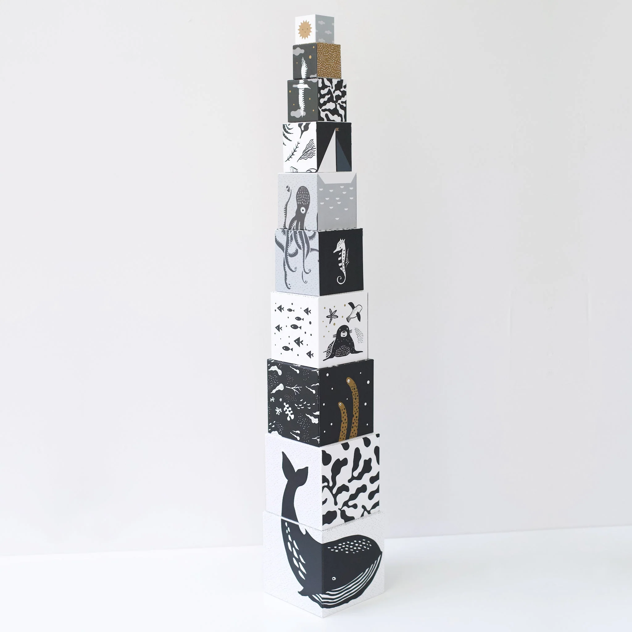 Wee Gallery Nesting Blocks - Ocean Animals - Image 4