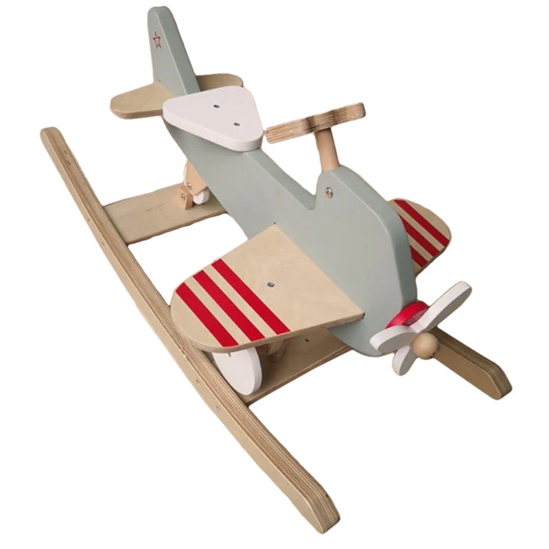 Wonder and Wise Airplane Rocker & Ride On - Image 4