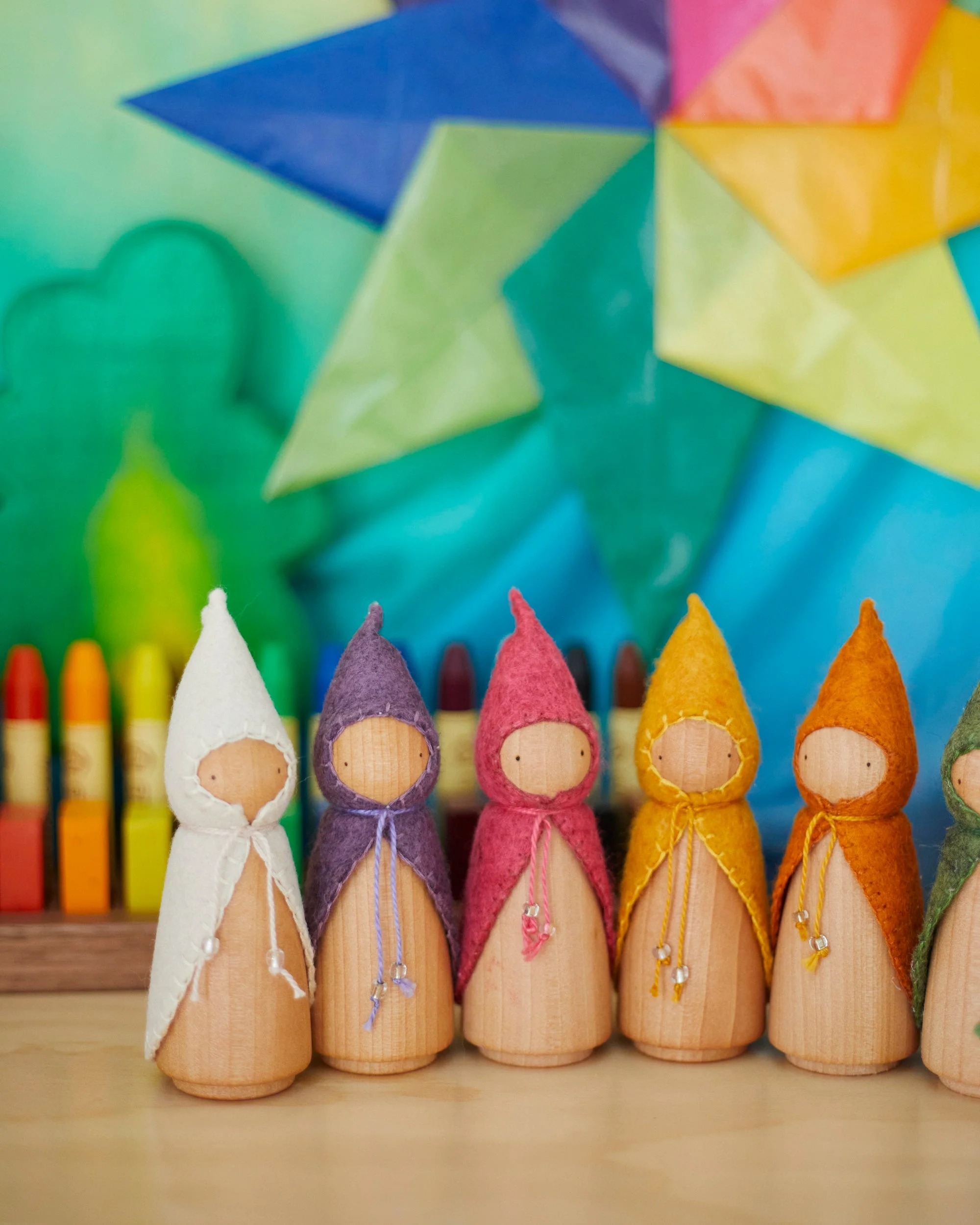Wonderheart Colors of the Week Wooden Gnome Set - Image 2