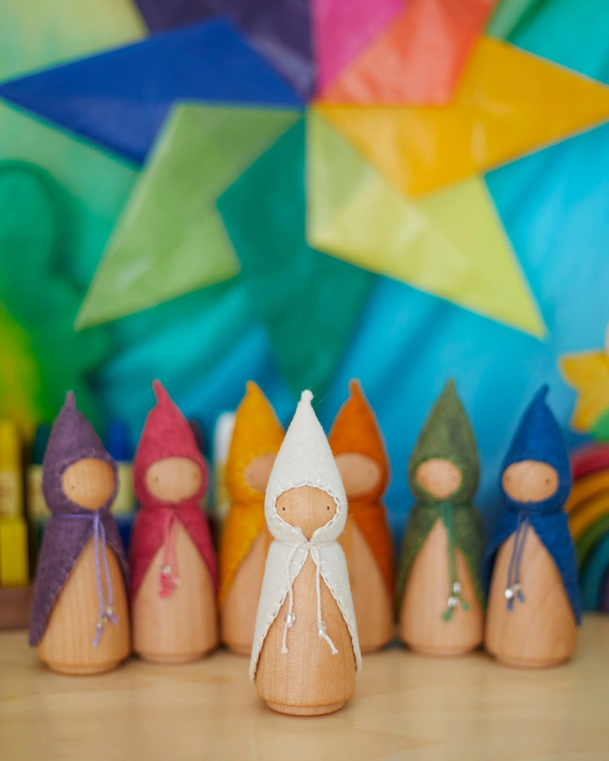 Wonderheart Colors of the Week Wooden Gnome Set - Image 3