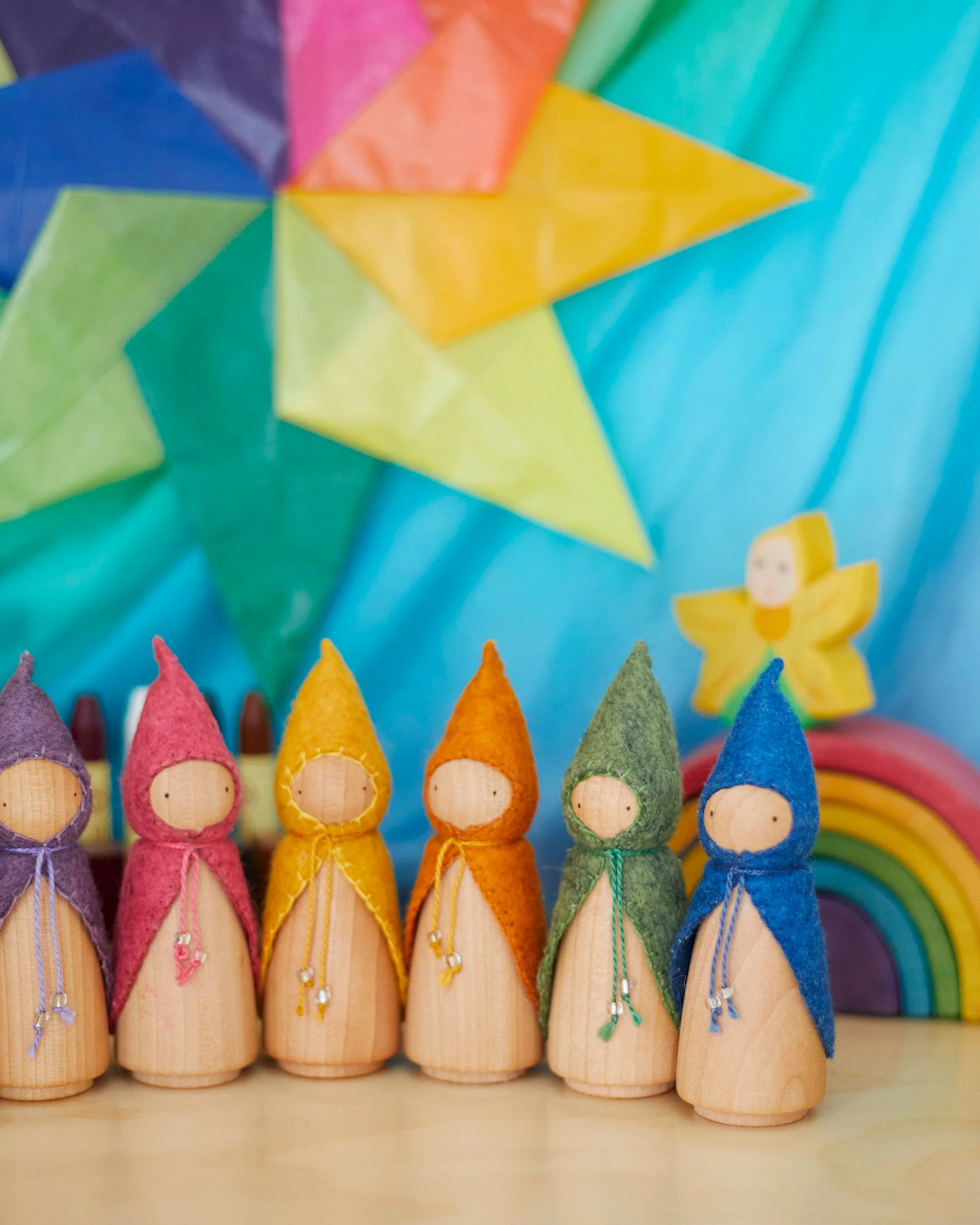 Wonderheart Colors of the Week Wooden Gnome Set - Image 4