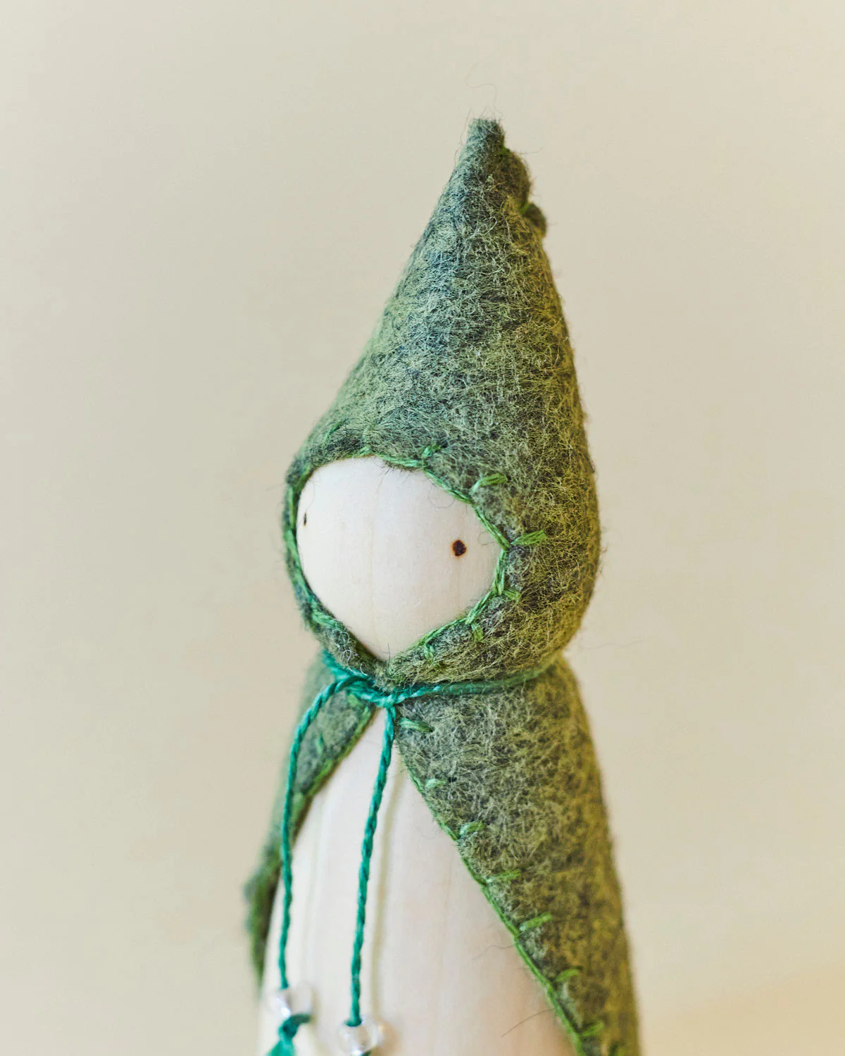 Wonderheart Green Wooden Gnome - Image 2