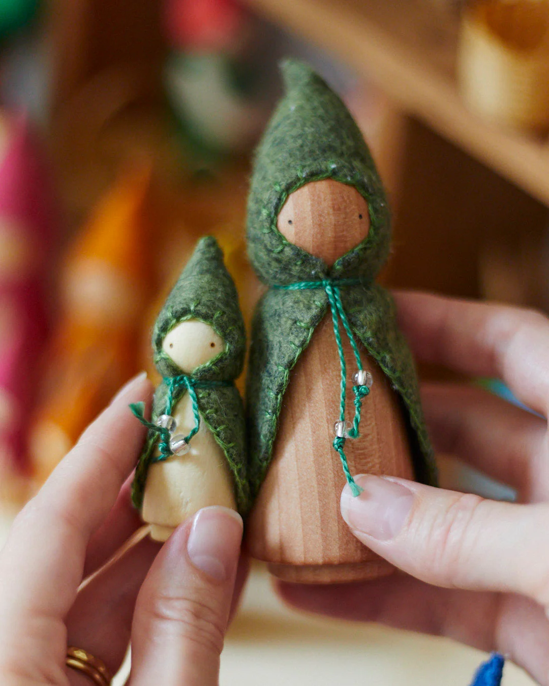 Wonderheart Mini Green Wooden Gnome - Image 5
