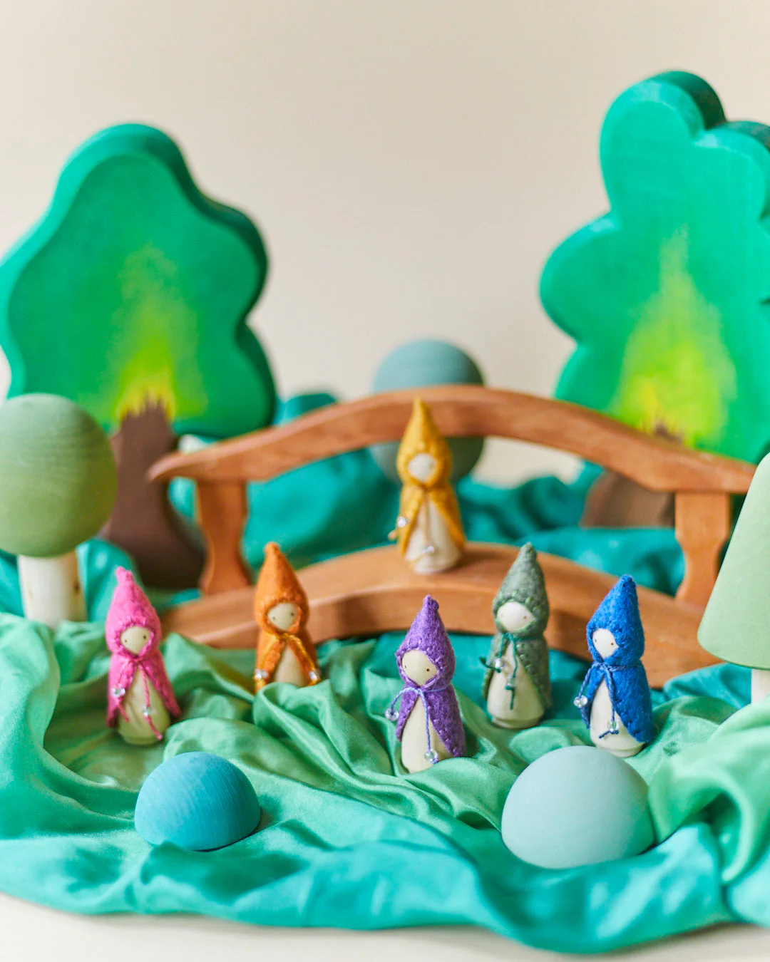 Wonderheart Mini Orange Wooden Gnome - Image 9