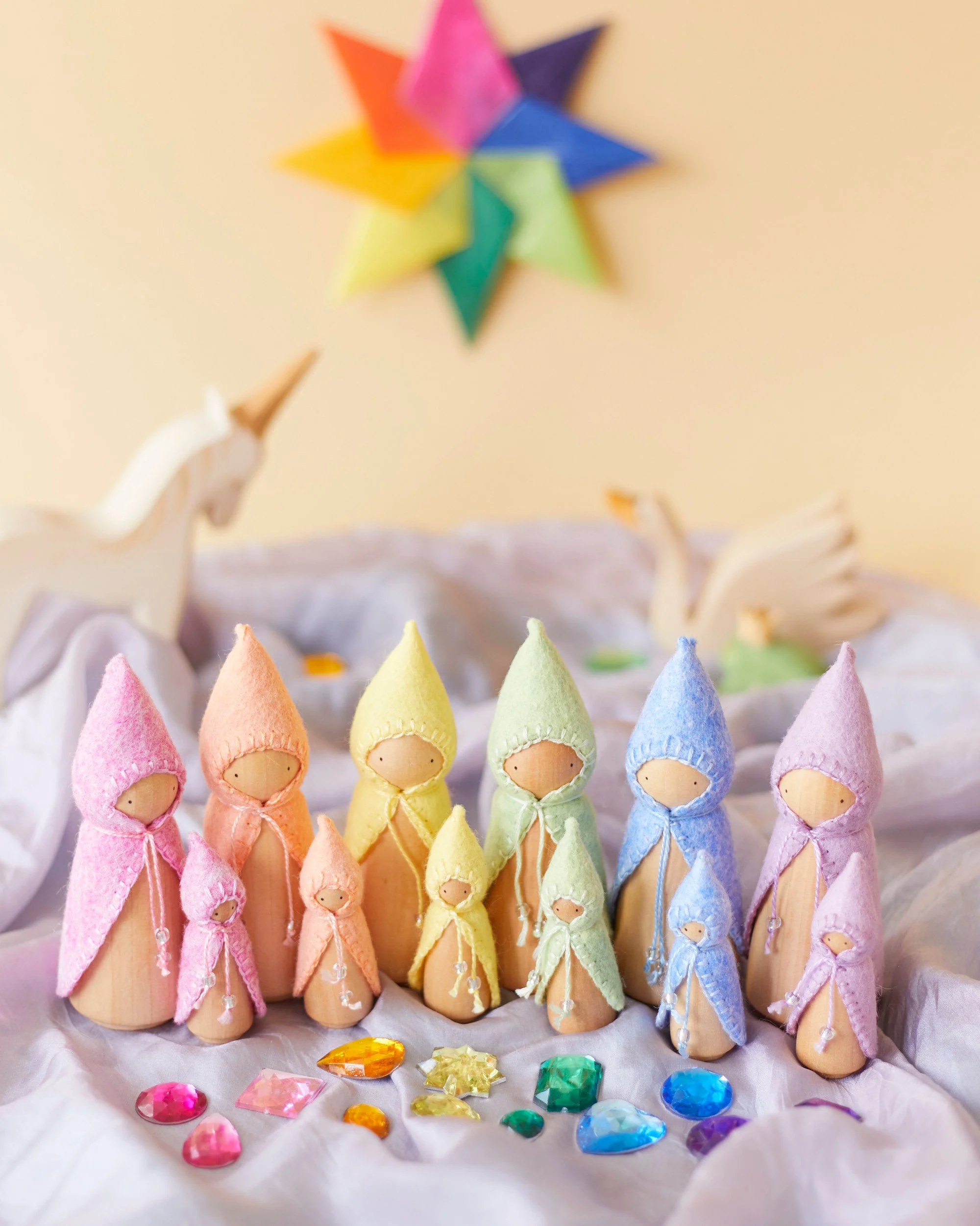 Wonderheart Mini Pastel Pink Wooden Gnome - Image 3