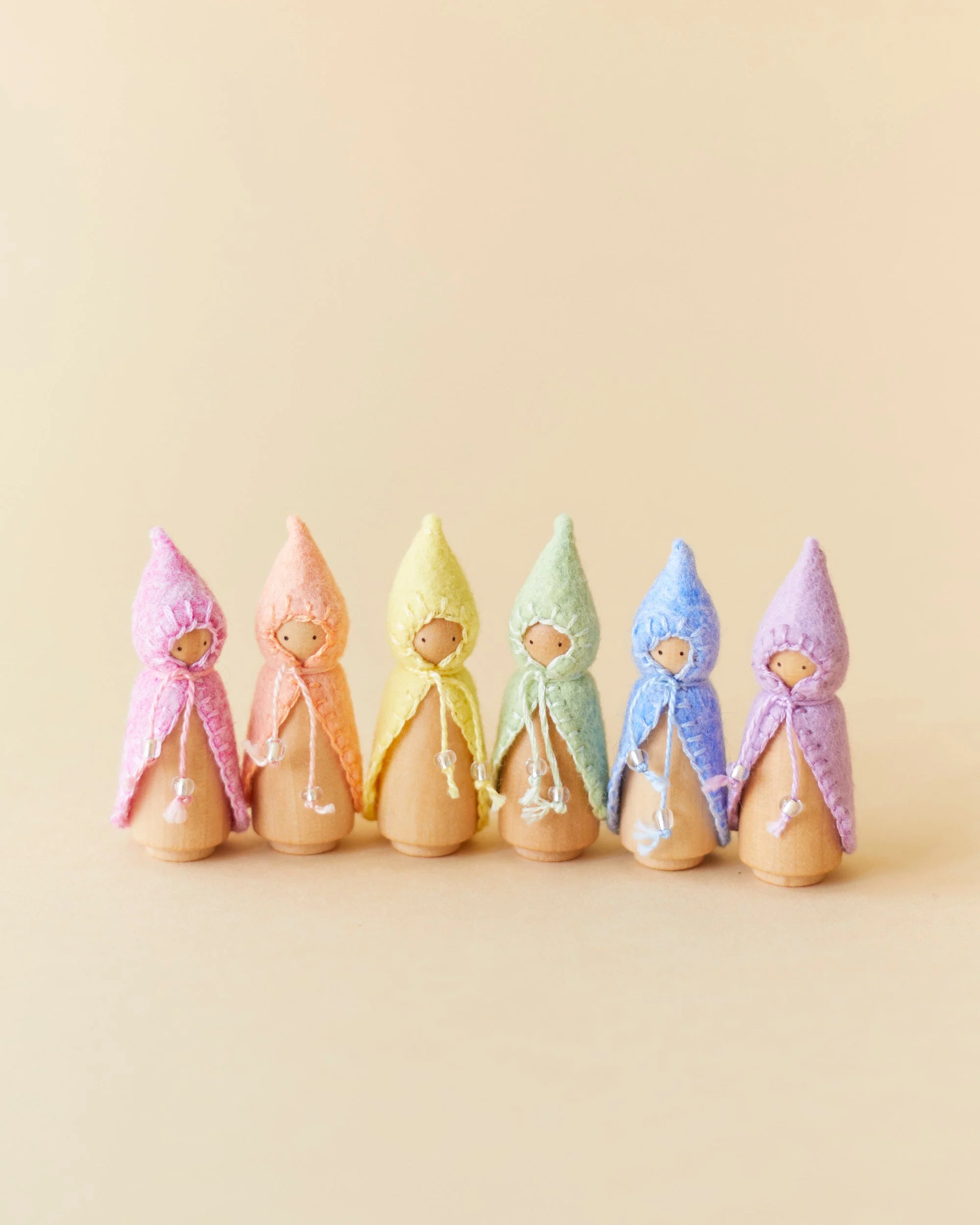 Wonderheart Mini Pastel Purple Wooden Gnome - Image 9