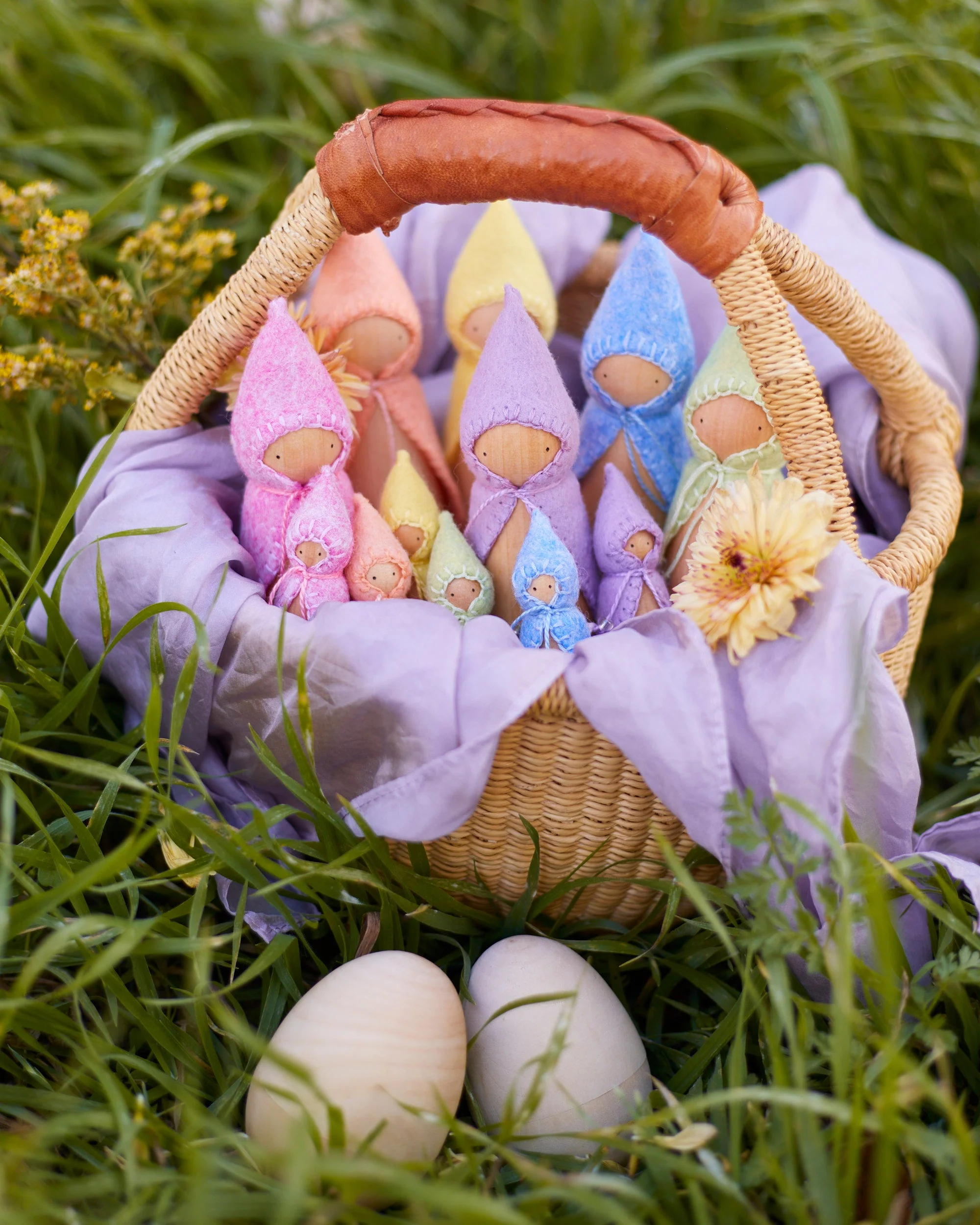 Wonderheart Mini Pastel Yellow Wooden Gnome - Image 2