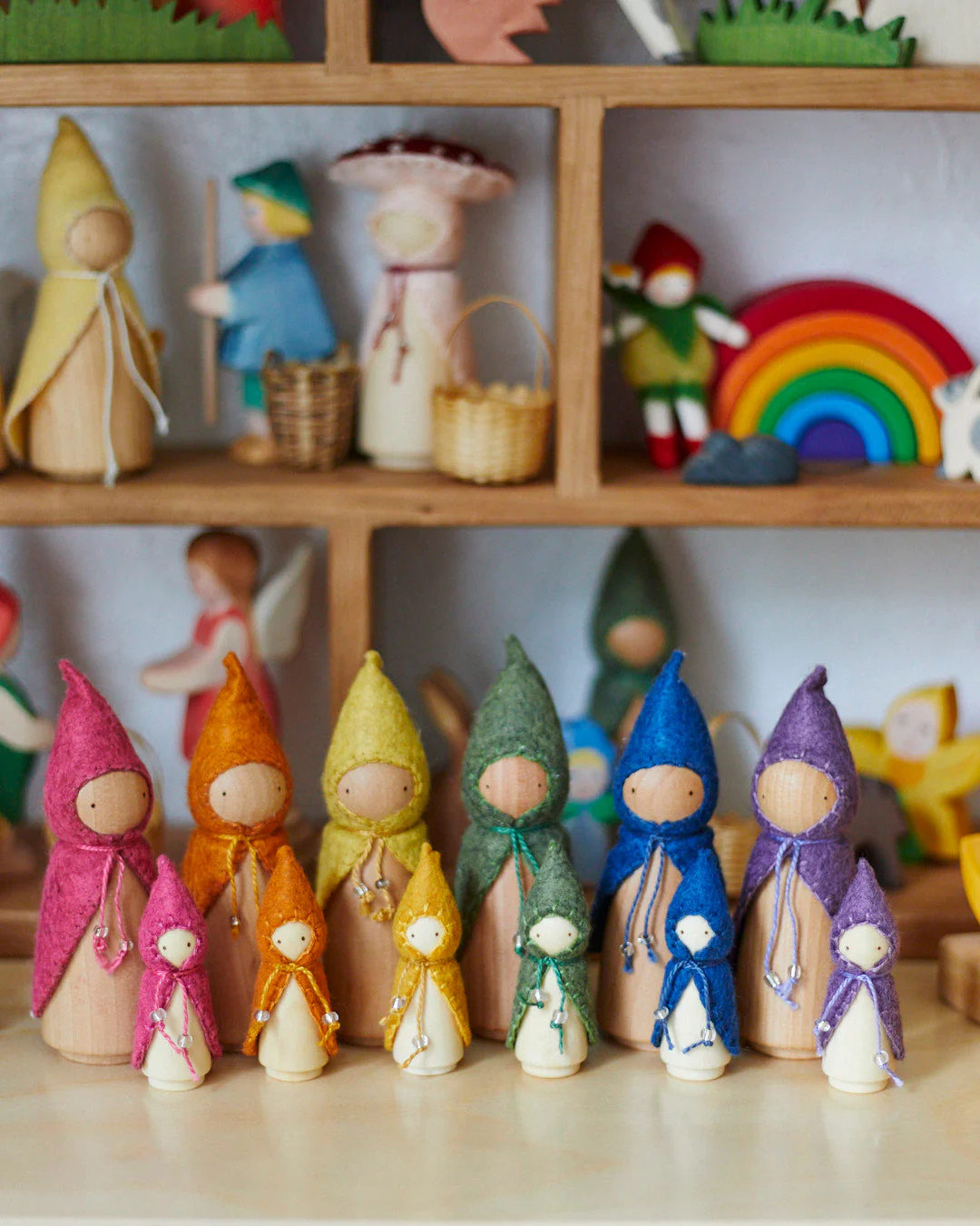 Wonderheart Mini Pink Wooden Gnome - Image 7
