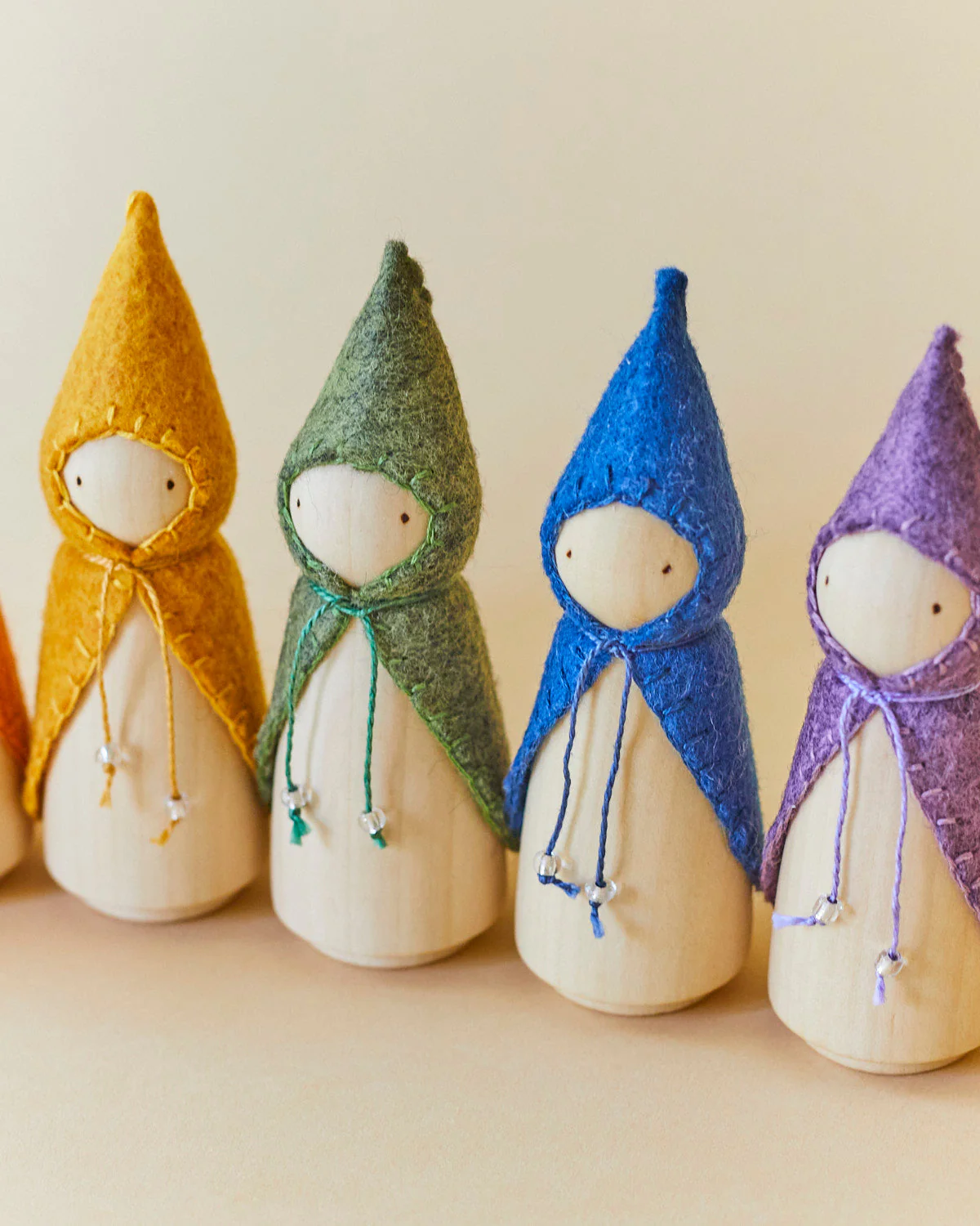 Wonderheart Orange Wooden Gnome - Image 4