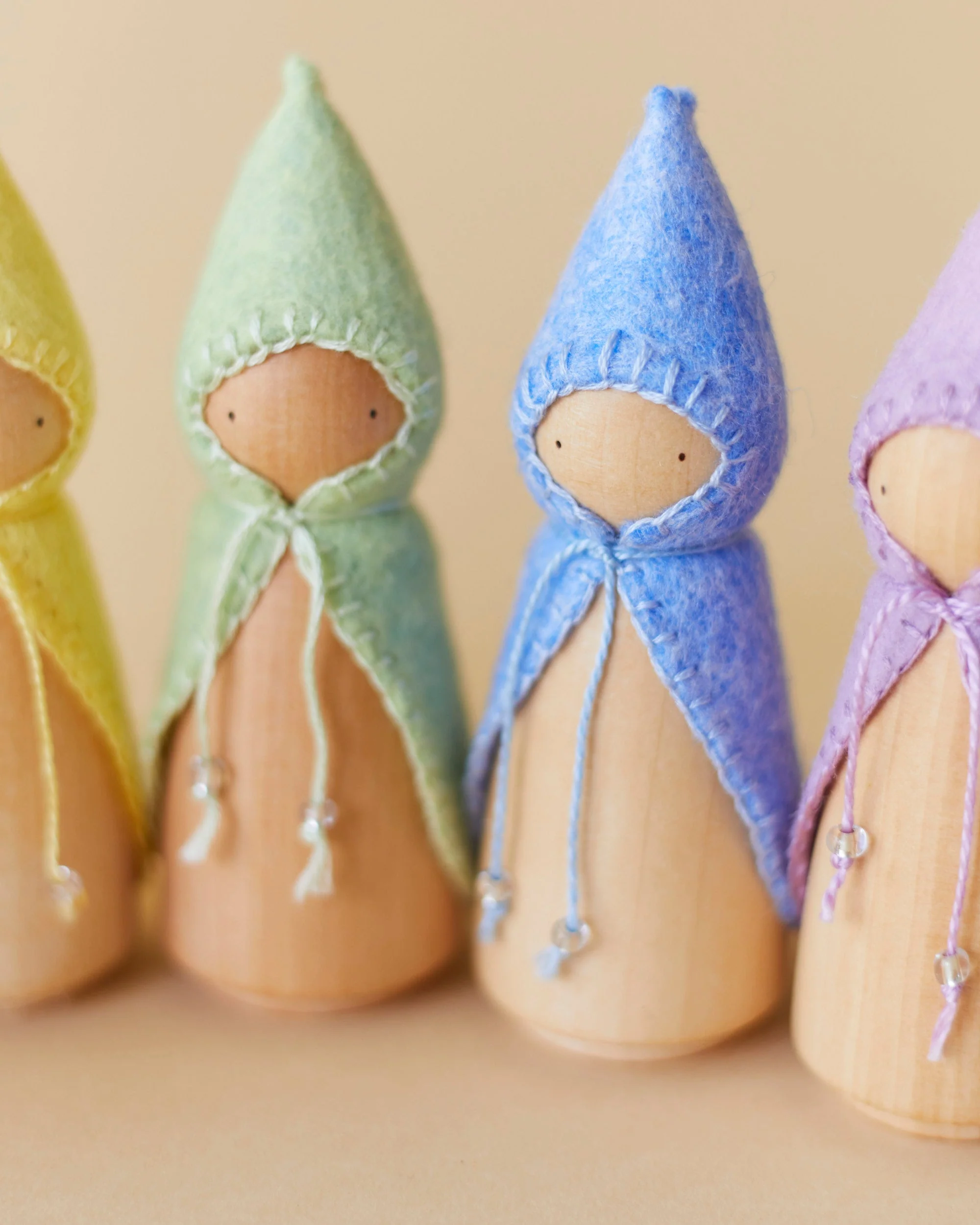 Wonderheart Pastel Blue Wooden Gnome - Image 2