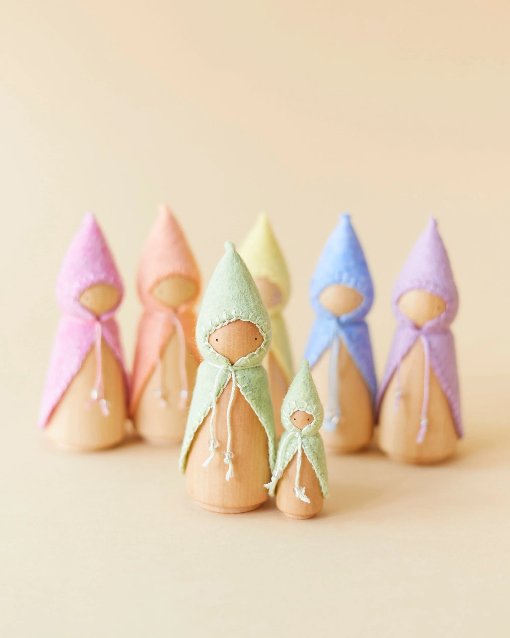 Wonderheart Pastel Green Wooden Gnome - Image 4