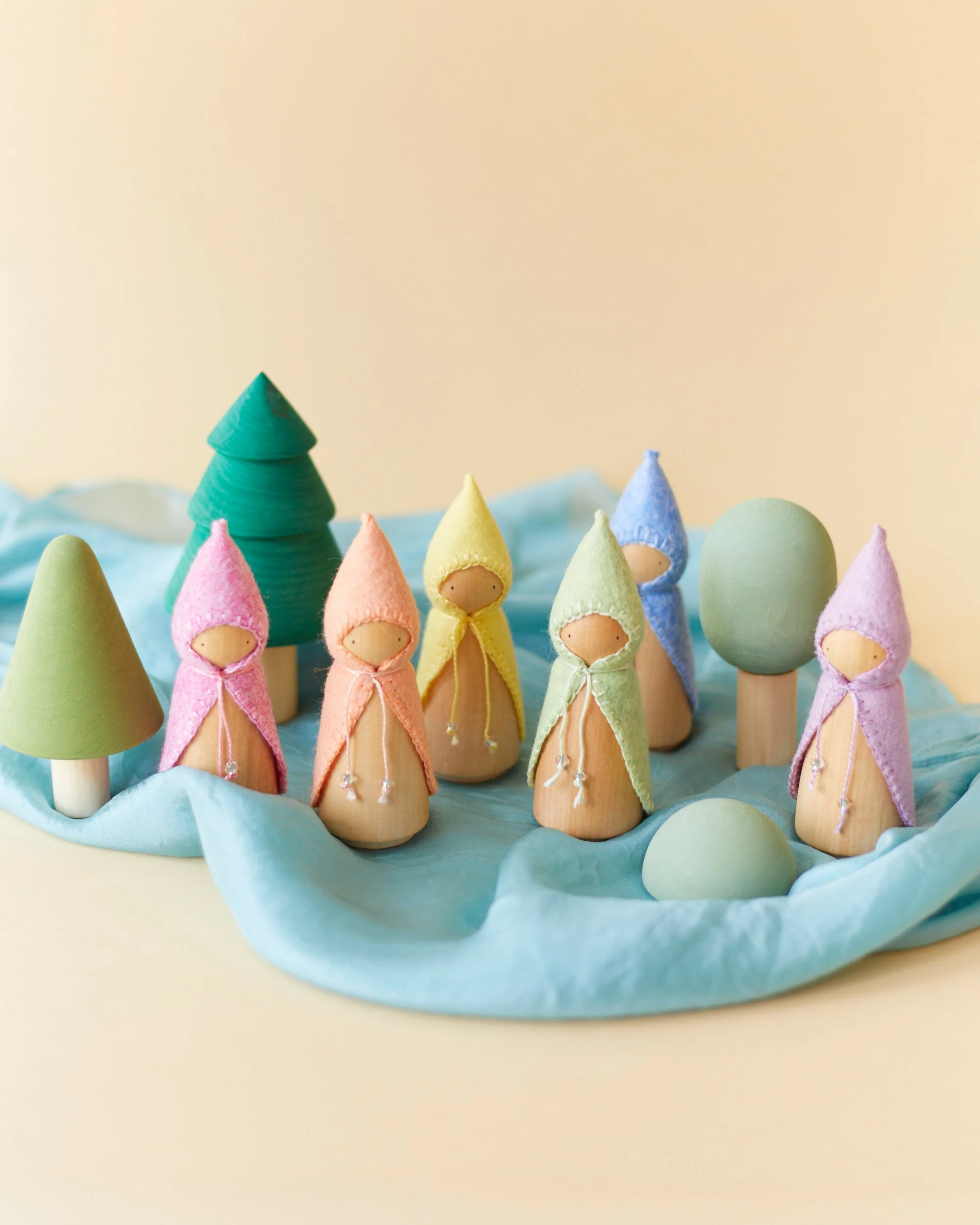 Wonderheart Pastel Purple Wooden Gnome - Image 6