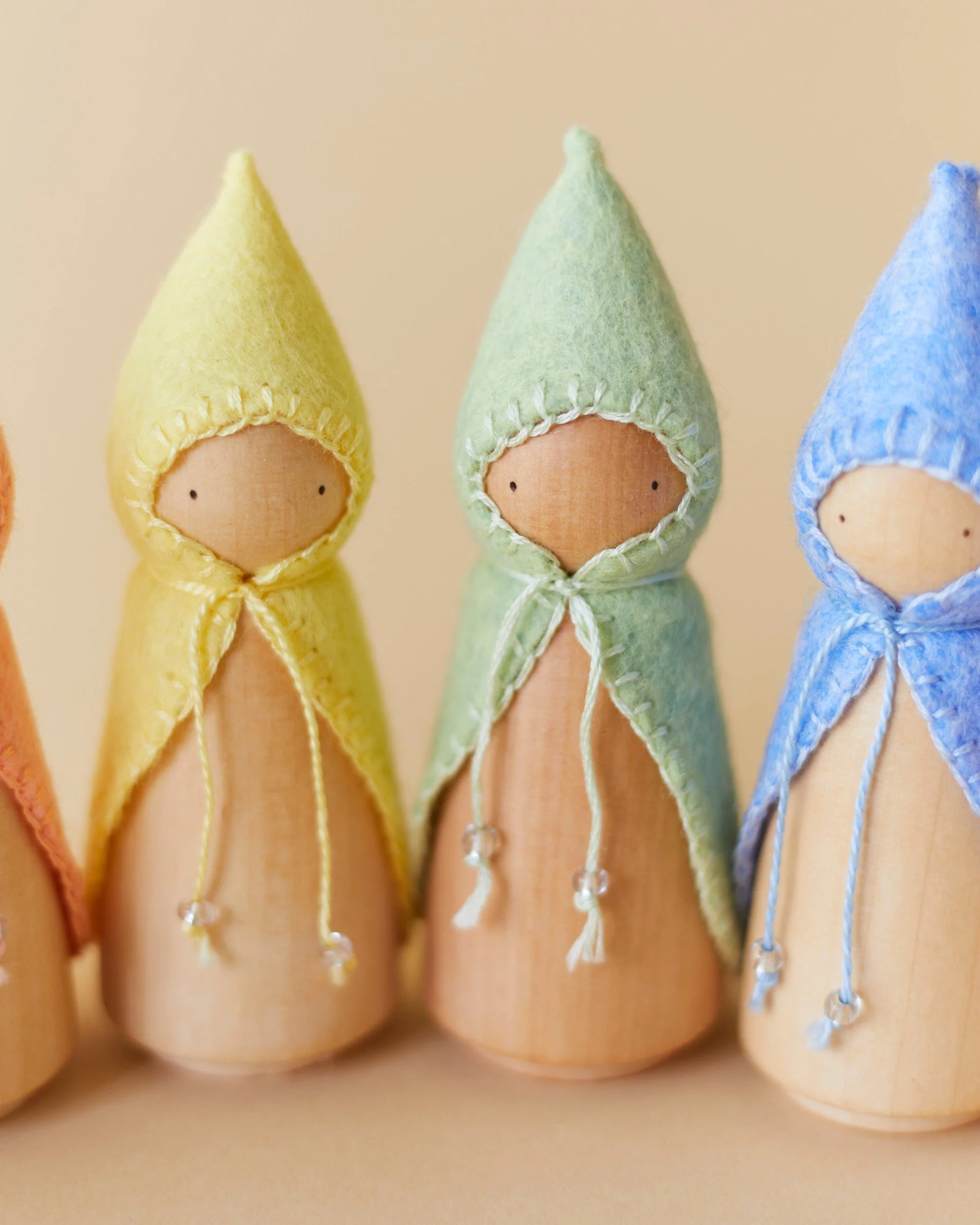 Wonderheart Pastel Rainbow Wooden Gnome Set - Image 5