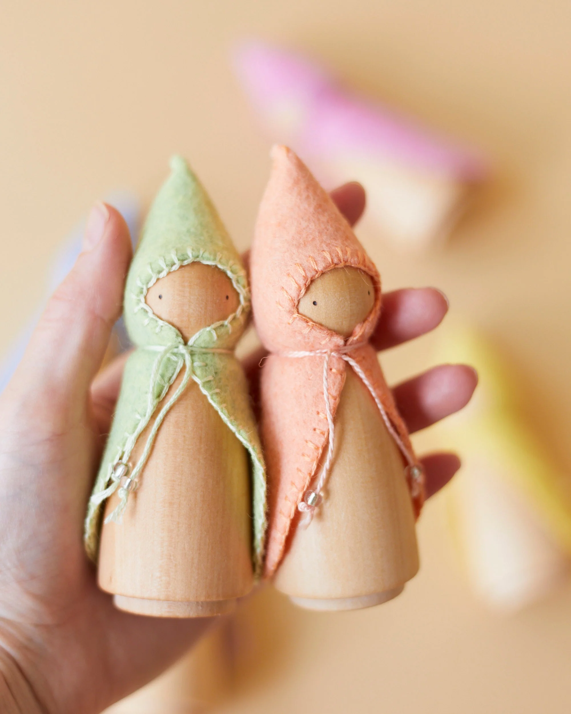 Wonderheart Pastel Rainbow Wooden Gnome Set - Image 8