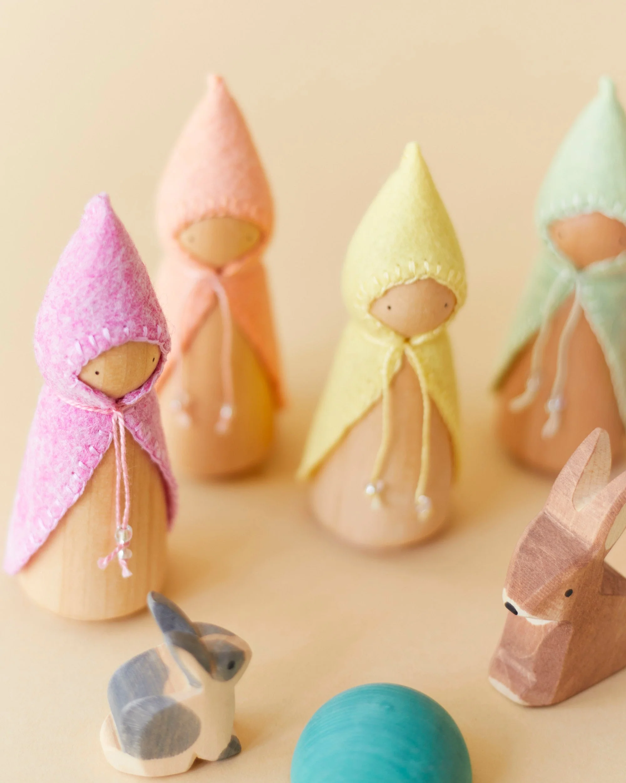 Wonderheart Pastel Yellow Wooden Gnome - Image 10