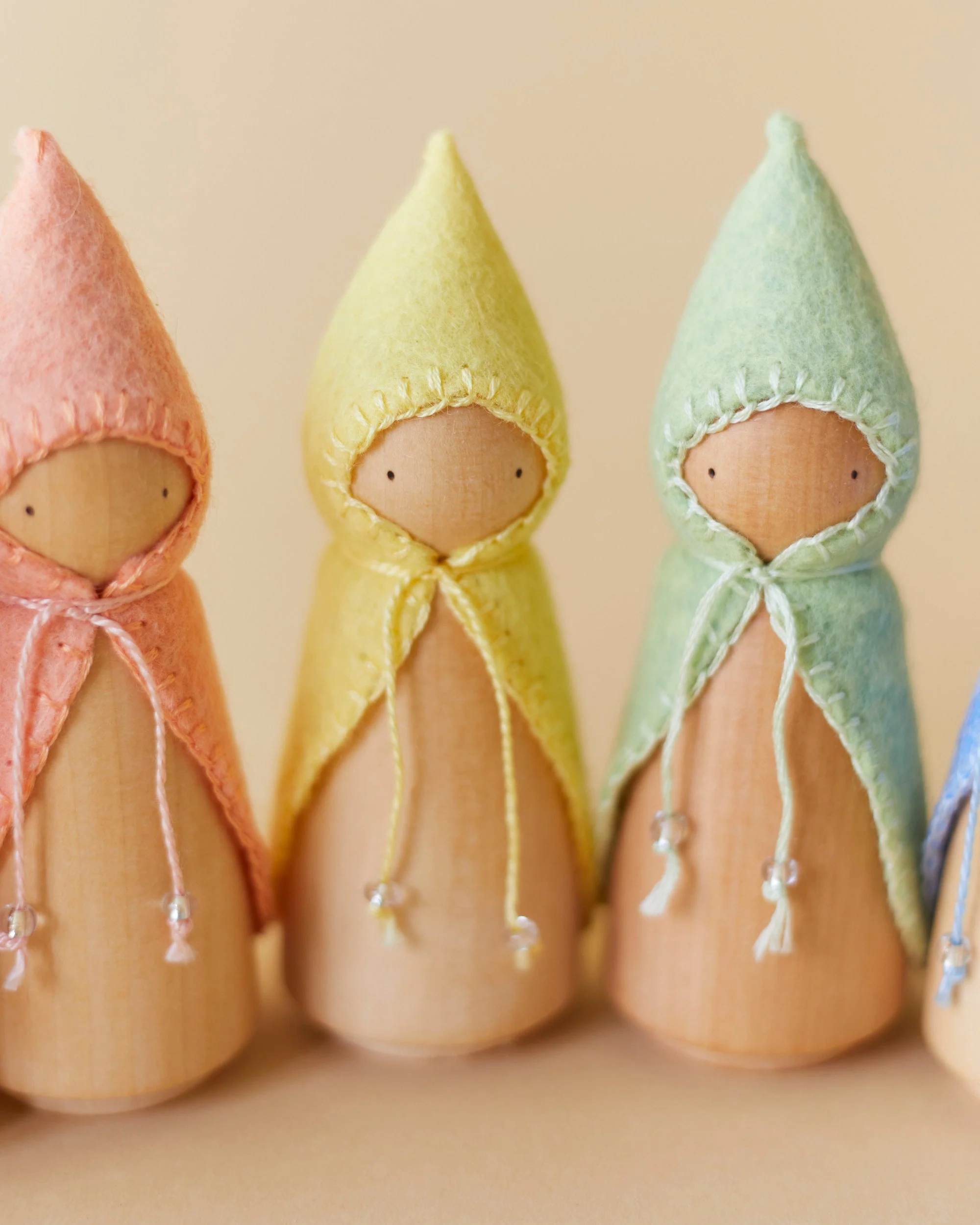 Wonderheart Pastel Yellow Wooden Gnome - Image 2