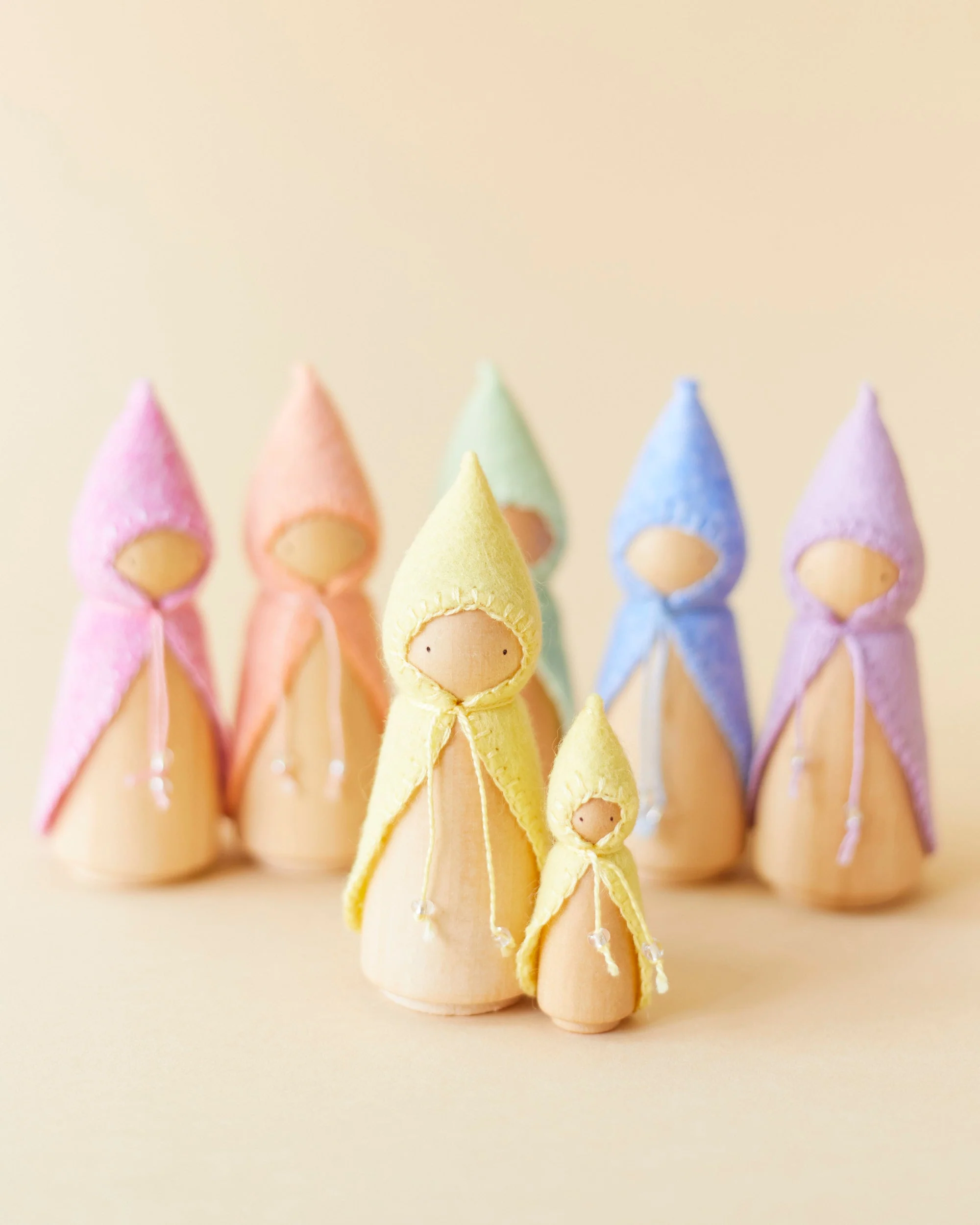 Wonderheart Pastel Yellow Wooden Gnome - Image 5