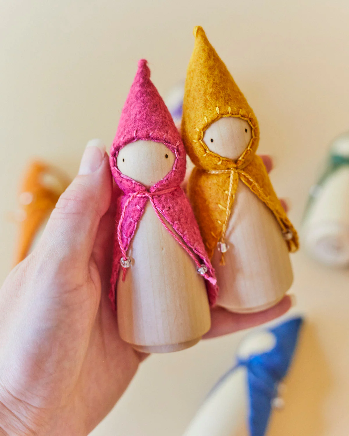 Wonderheart Pink Wooden Gnome - Image 8