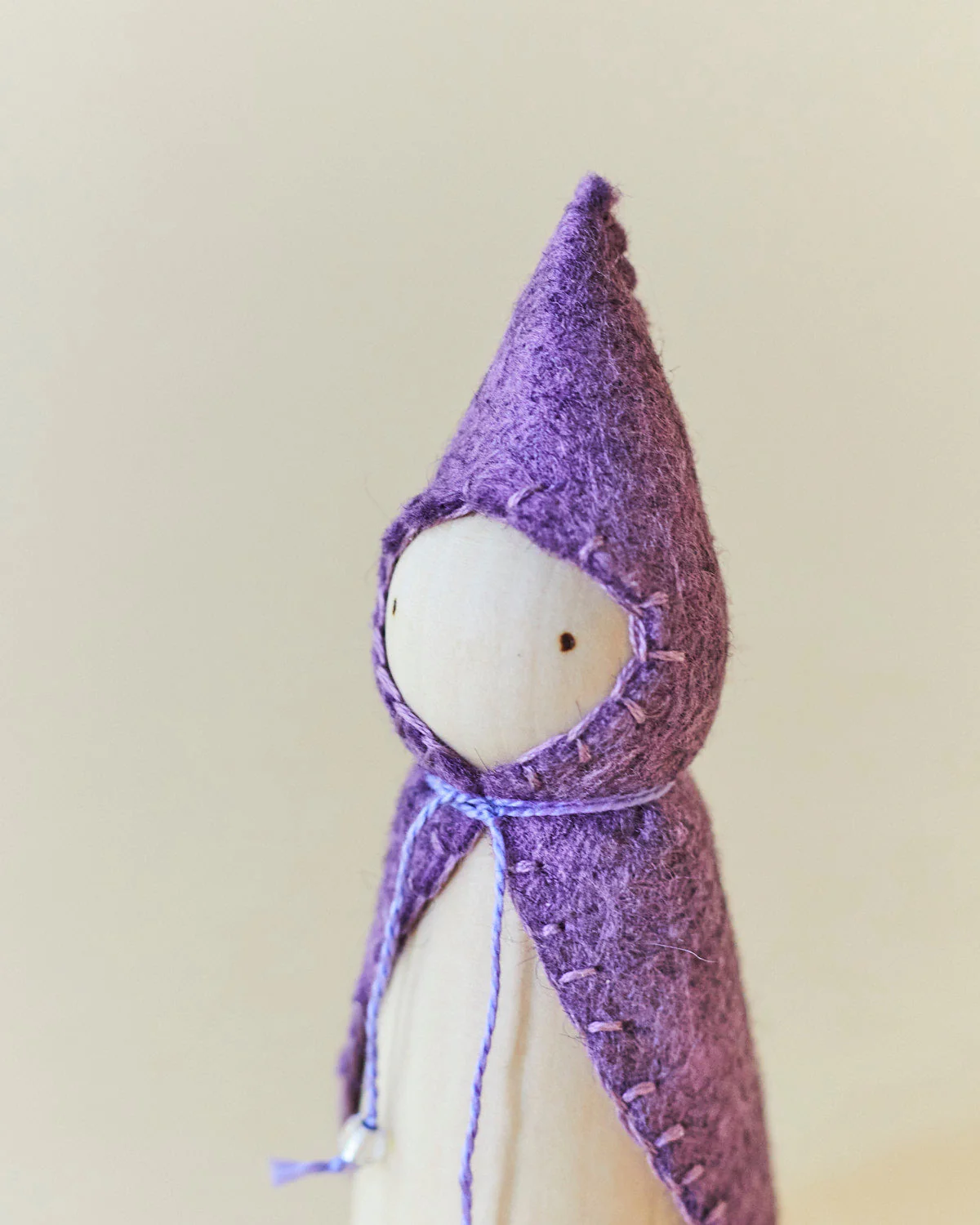 Wonderheart Purple Wooden Gnome - Image 2